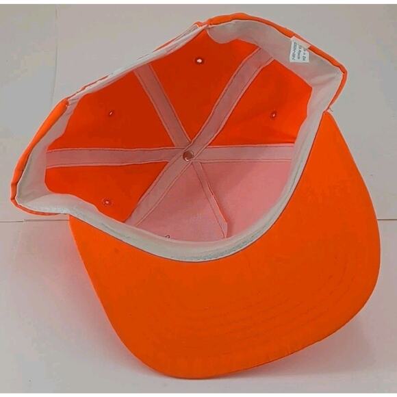 Vintage Camel Cigarettes Snapback Trucker Hat VTG 90s Blaze Orange Hunting - Picture 6 of 9